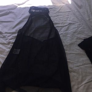 Black sheer halter top lingerie